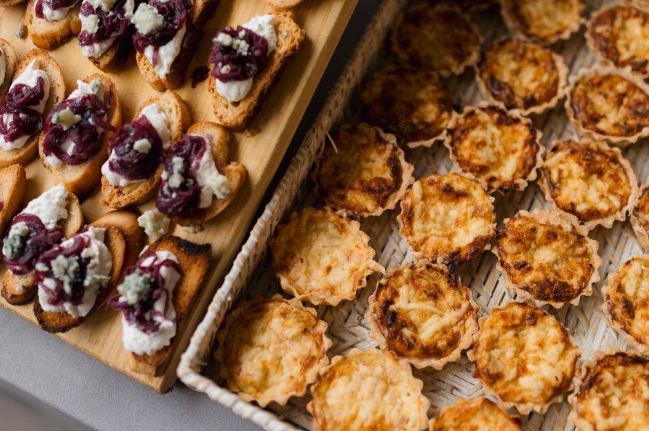 Gourmet appetizers tray for corporate events